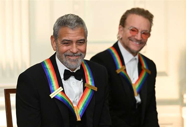 George Clooney y Bono /Foto: AFP