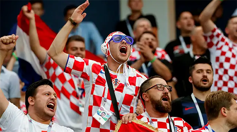 Hinchas croatas en el Mundial de Qatar  