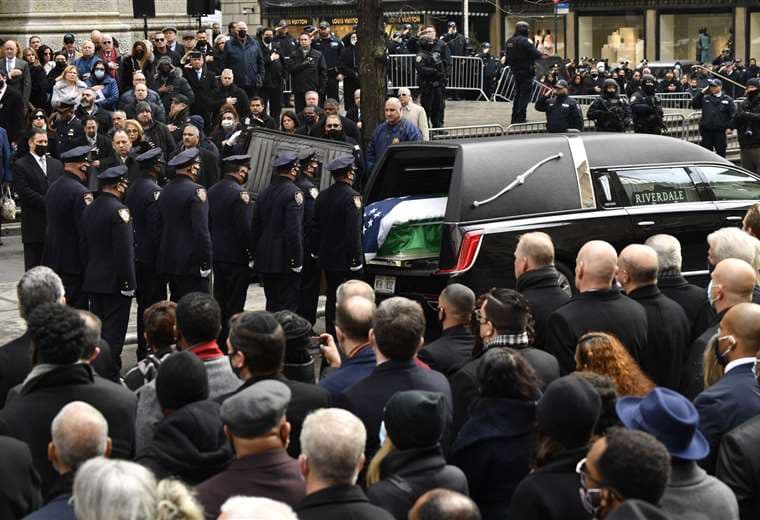 El último adiós al policía Wilbert Mora/Foto: AFP