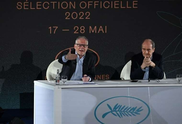Thierry Fremaux  con el expresidente del Festival de Cine de Cannes, Pierre Lesc