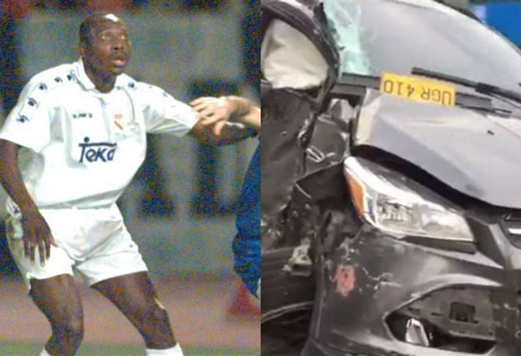 Así quedó el vehículo del ex jugador del Real Madrid tras el accidente. Foto. Internet