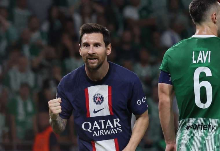 Messi convirtió el primer gol del PSG en Israel. Foto: AFP