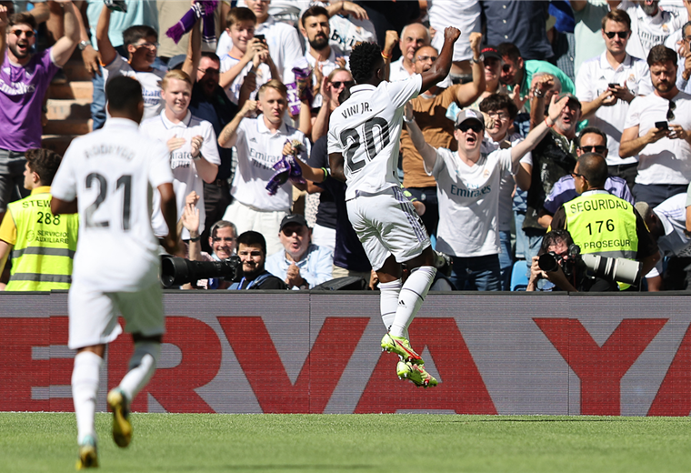 Vinicius (20) marcó un gol ante Betis en la victoria del Madrid. Foto. AFP