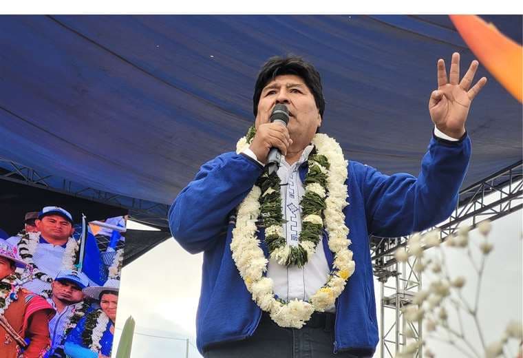 El expresidente Evo Morales en Sacaba