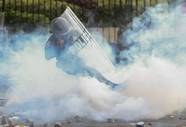 Enfrentamientos durante las protestas en Perú/Foto: AFP