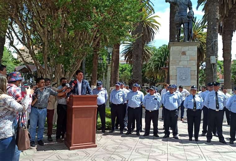 El alcalde Johnny Torres en el lanzamiento del plan de seguridad "Carnaval Churo y Seguro"
