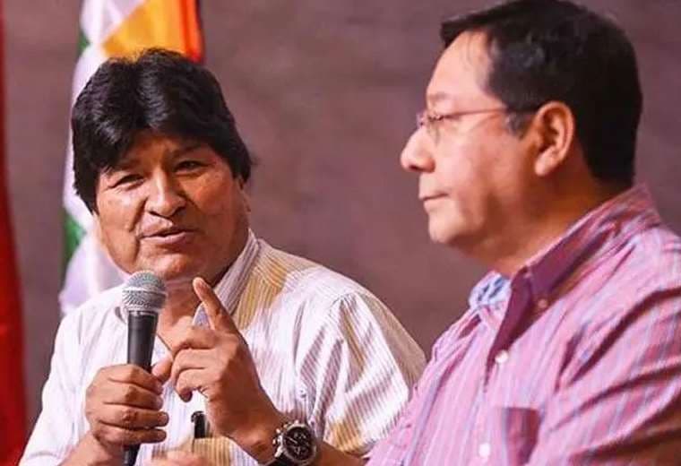 Evo Morales y Luis Arce. Foto de archivo: APG.