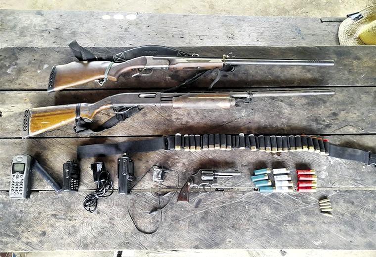 Las fuerzas antidroga secuestraron armas de fuego en Beni 