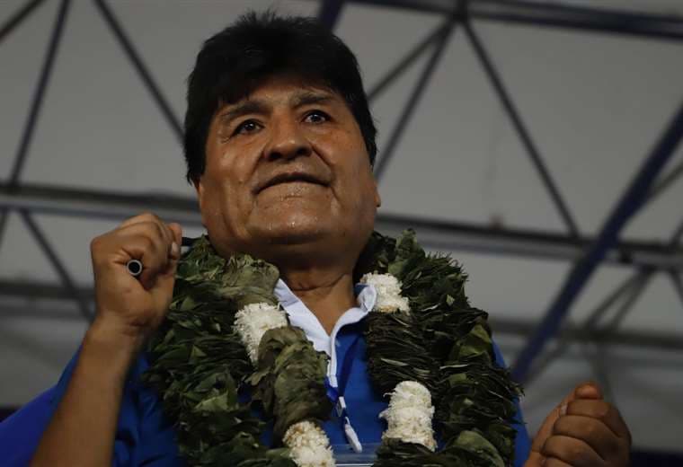 Evo Morales en el congreso del MAS en Lauca Ñ/Foto archivo: APG