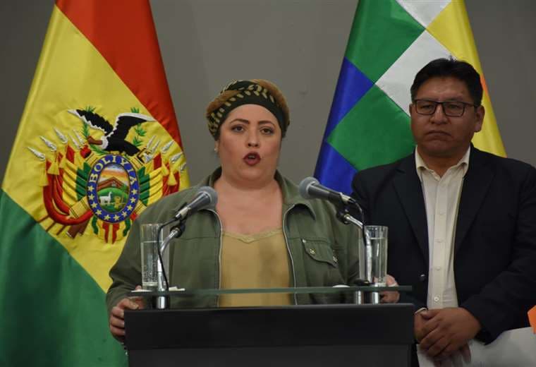 La ministra de la Presidencia Maria Nela Prada anunció la ruptura /Foto: APG