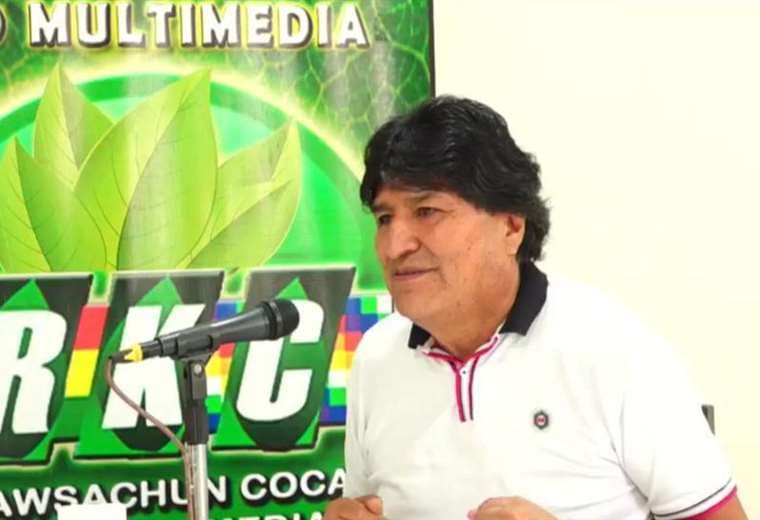 El expresidente Morales durante su programa de este domingo.