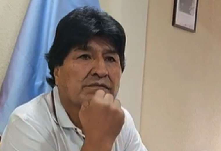 Evo Morales en una conferencia de prensa. Foto: Captura