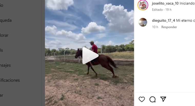 Captura de pantalla del video publicado por Joselito Vaca en Instagram