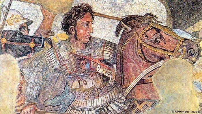 El mosaico de Alejandro Magno, que data de hacia el año 100 a.C.