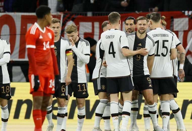 Festejo de uno de los goles de Fullkrug para Alemania ante Perú-