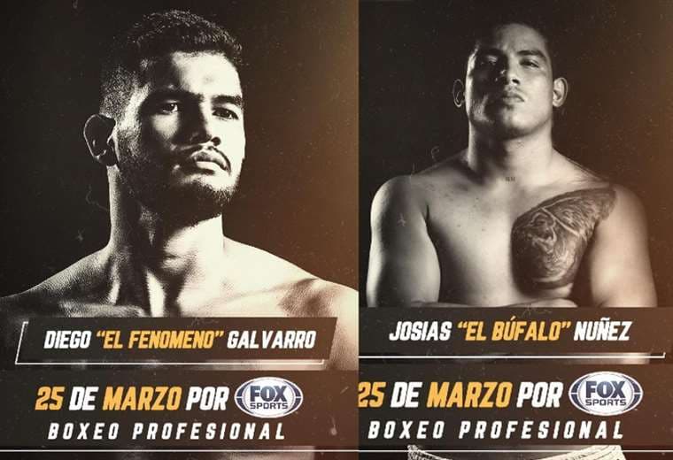 Promo de Galvarro y Núñez para sus peleas del 25 de marzo.