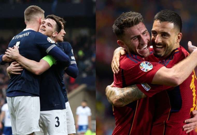 Festejo escocés y español en la primera fecha de las Eliminatorias de la Euro.