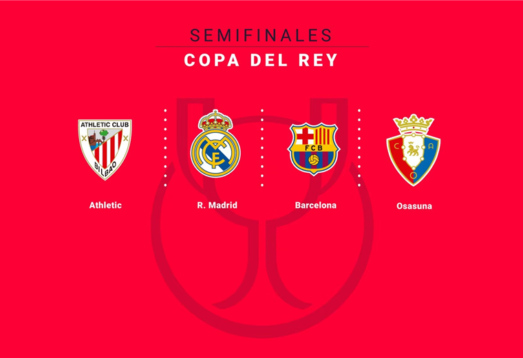 Los cuatro semifinalistas de la Copa del Rey 2023.