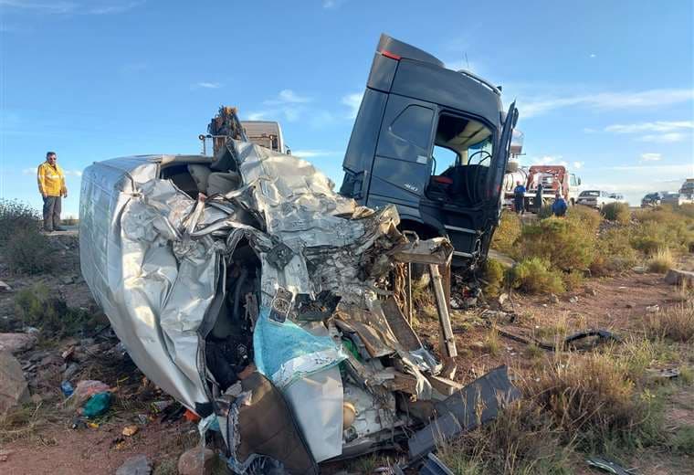 El accidente se registró en la carretera internacional Oruro-Pisiga/Foto: APG