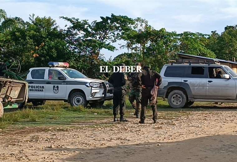 Operativos de la Policia en Yapacaní/Foto: Soledad Prado