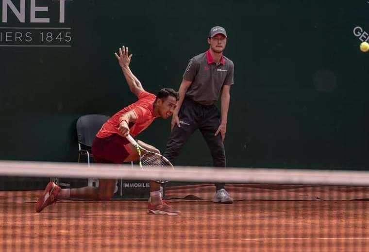 Hugo Dellien en pleno partido en Roland Garros. Foto: Internet