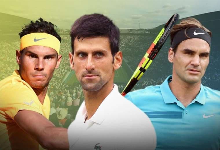 Nadal (izq.), Djokovic (c) y Federer han marcado época. Foto: Internet