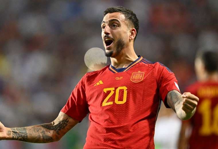 Joselu marcó un gol que vale una final para España. Foto: AFP