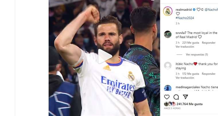 Captura de pantalla del video publicado por el Real Madrid en redes sociales
