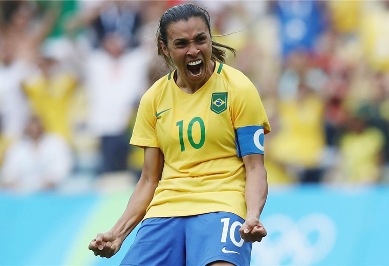 Marta, capitana de la Selección de Brasil femenina