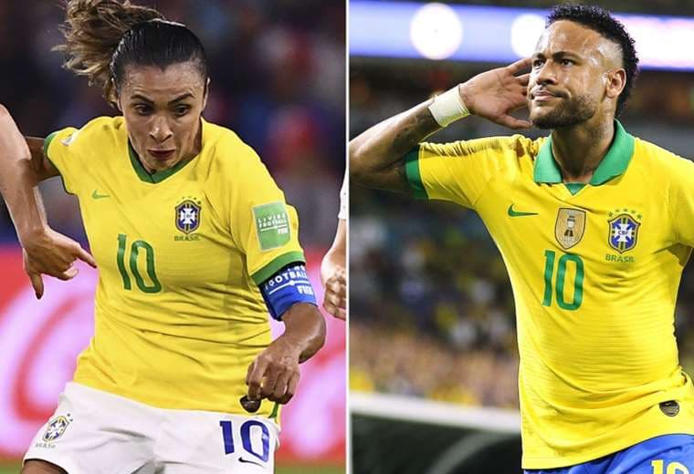 Marta y Neymar, referentes del fútbol brasileño. Foto: Internet