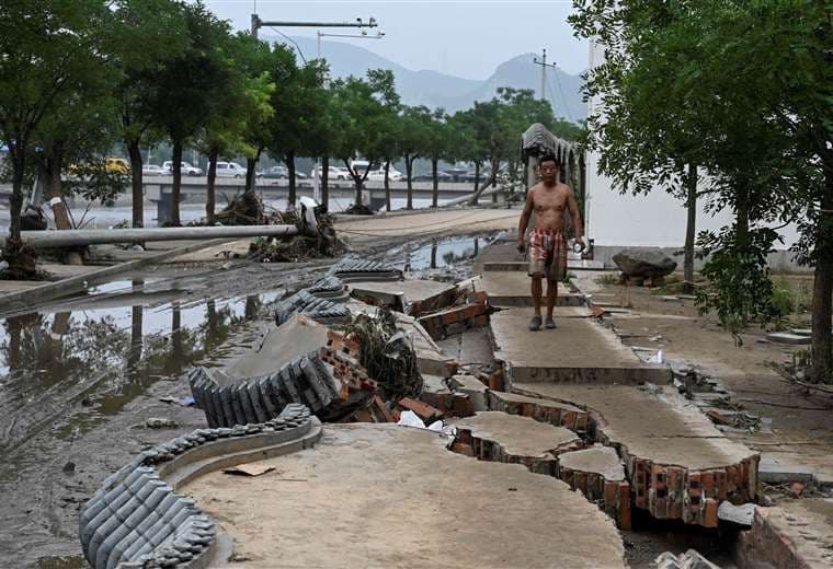 Destrozos causados por las lluvias en China /Foto: AFP