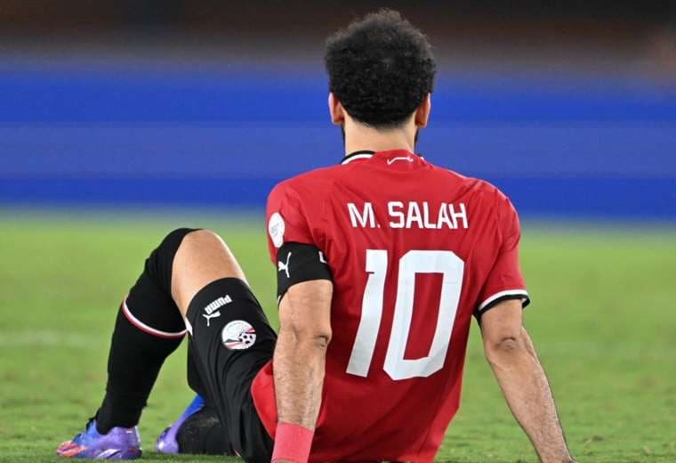 Salah se lesionó el jueves durante el partido contra Ghana. Foto: AFP