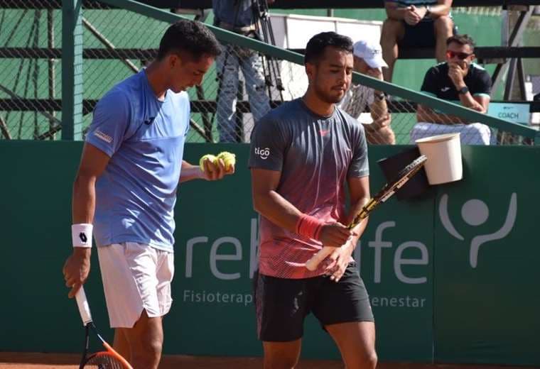 Los hermanos Murkel (izq.) y Hugo Dellien tuvieron una buena jornada. Foto: Archivo