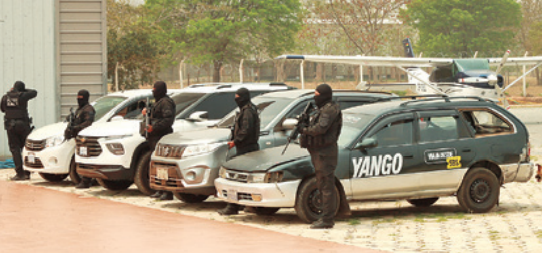 Vehículos que fueron secuestrados en el hangar de La Enconada  