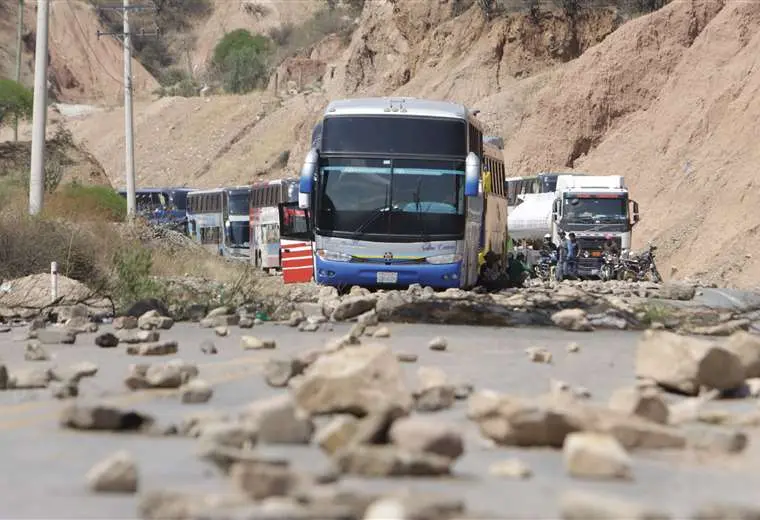 Bloqueo del evismo en Parotani (Cochabamba)/Foto: APG Noticias