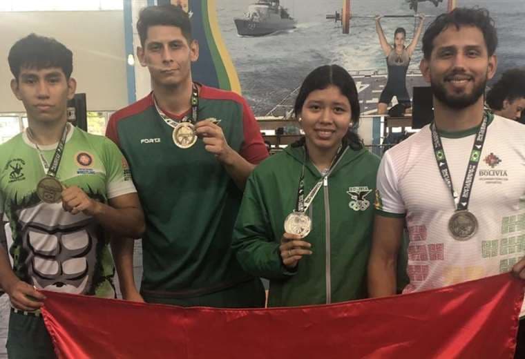 Bolivianos ganan medallas en el Sudamericano de Lucha, uno de ellos vendió chocolates para viajar