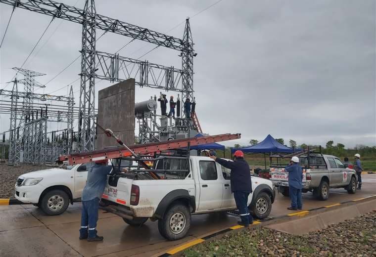 La subestación en Bermejo donde se produjo el colapso del transformador