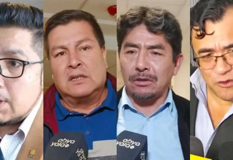 De izquierda a derecha: Omar Yujra, Delfor Burgos, Gustavo Vega y Jerges Mercado 