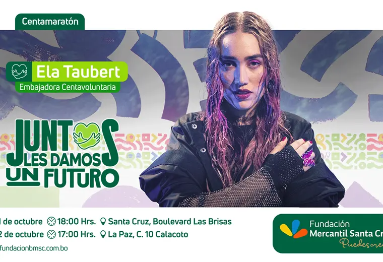 La cantante colombiana Ela Taubert será la artista 
invitada principal de la Centamaratón 2024