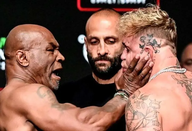 Ambiente tenso en la previa: Mike Tyson golpeó a Jake Paul en el pesaje 