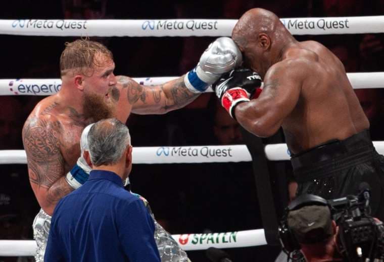 Jake Paul fue levemente superior a Mike Tyson y se llevó la victoria. Foto: EFE