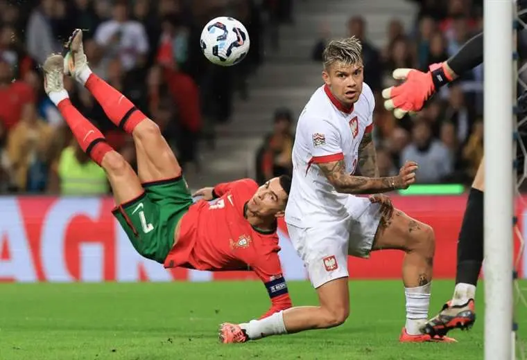 Portugal goleó (5-1) a Polonia y ata el liderato con doblete de Cristiano Ronaldo