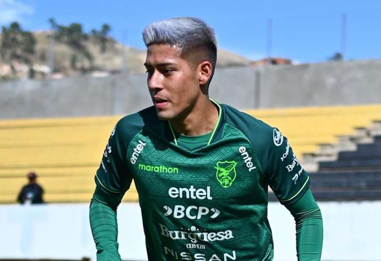 Ramiro Vaca durante un entrenamiento de la Verde en La Paz. Foto: APG Noticias