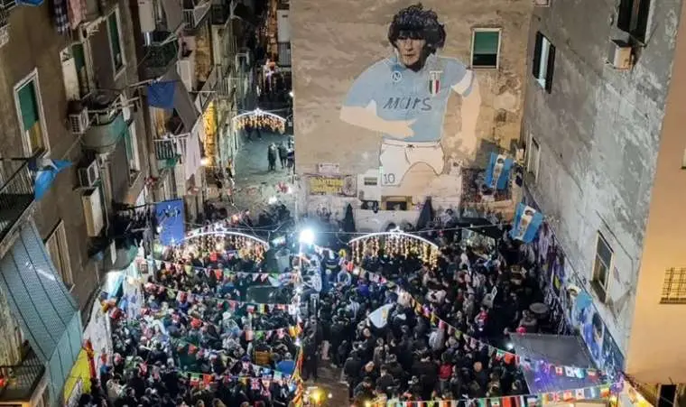 El santuario de Maradona en Nápoles, segundo lugar más visitado de Italia tras el Coliseo