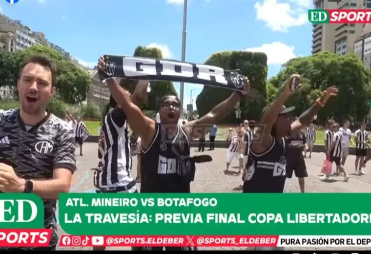 Muchos hinchas de los clubes brasileños llegaron a Buenos Aires. Foto: Captura de pantalla