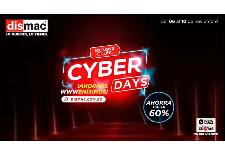 Ahorra hasta 60% en tus compras online con los Cyber Days de Dismac