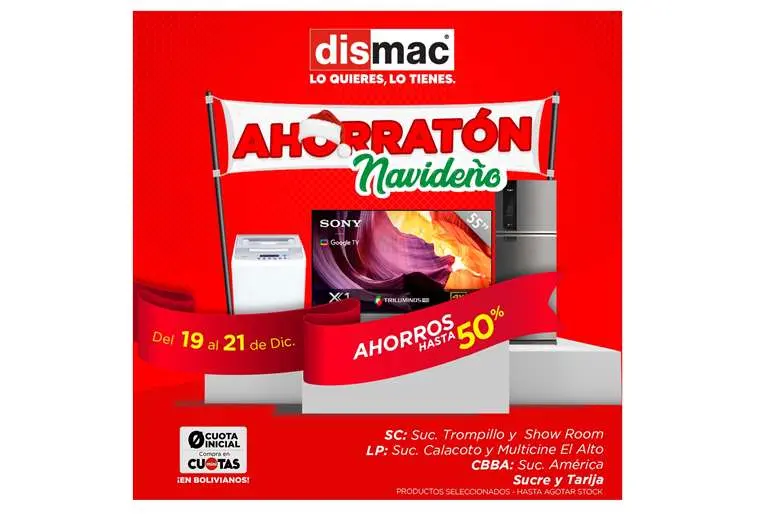 Aprovecha el Ahorratón Navideño de Dismac, grandes regalos a precios bajos con hasta 50% de ahorro