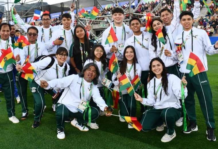 Parte del equipo boliviano que tomo parte en estos Juego Bolivarianos. Foto: COB