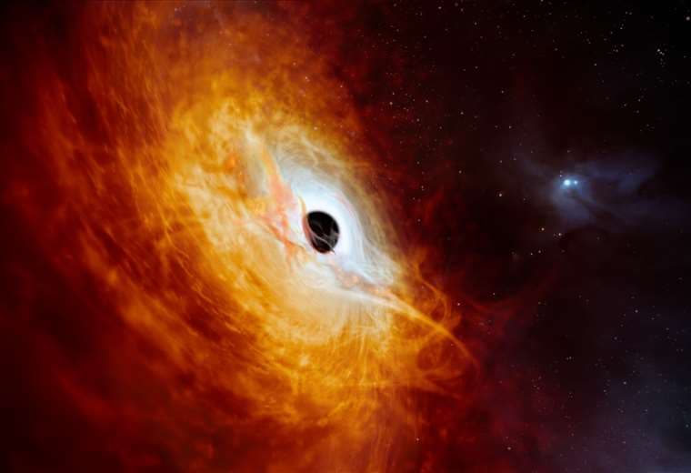 Impresión artística del agujero negro / Foto: Observatorio Europeo Austral (ESO) / AFP