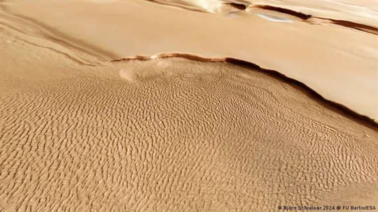 Duna de arena en Marte